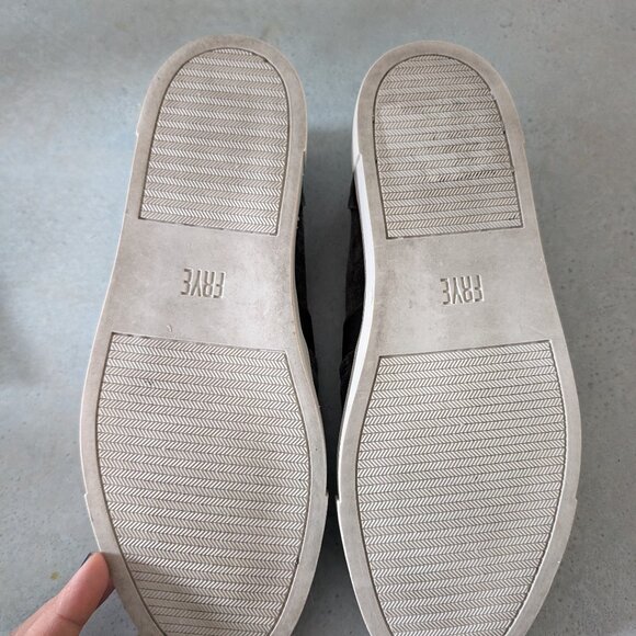 Frye Ivy Slip-on Sneakers Suede Sz 8 Grigio Gray - Picture 2 of 7